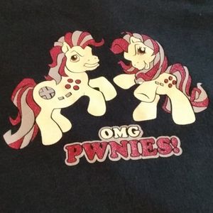 OMG Pwnies! Gamer girl babydoll tee M
